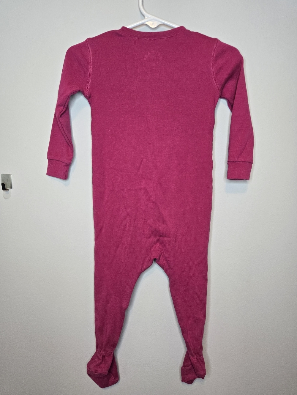 Primary Raspberry Footie Sleeper 9-12m - Picture 4 of 5